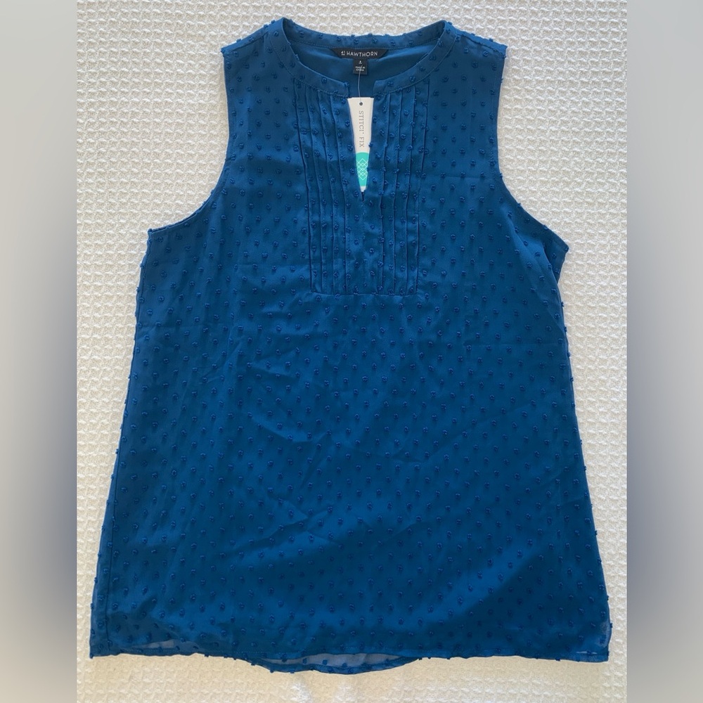 41 Hawthorn Blue Sleeveless Blouse